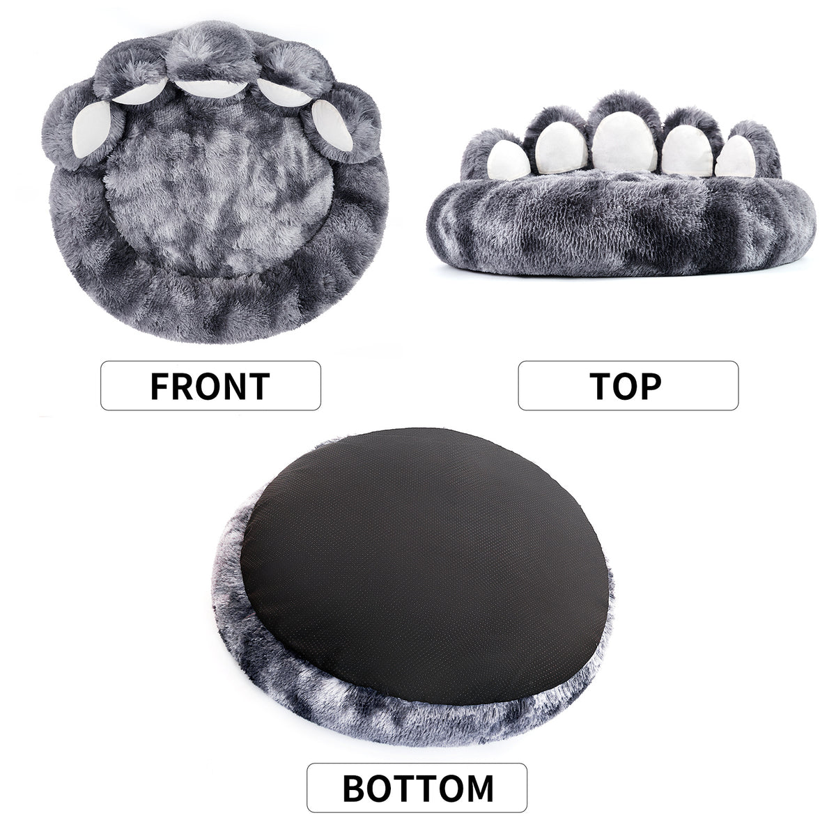 Bear Paw Shape Dog Bed – Cozy Plush Pet Bed for Small & Medium Dogs and Cats