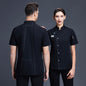 Professional Chef Coat – Moisture-Wicking Polyester Kitchen Uniform | Black, White, Blue