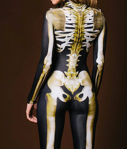 3D Digital Print Cosplay Jumpsuit – Long Sleeve Unisex Halloween Bodysuit