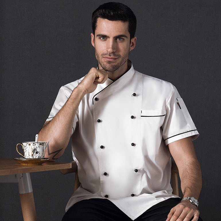 Short Sleeve Chef Shirt – Moisture-Wicking Summer Kitchen Workwear