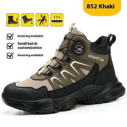 Men's High-Top Safety Work Boots – Steel Toe, Anti-Puncture, EU 37–48