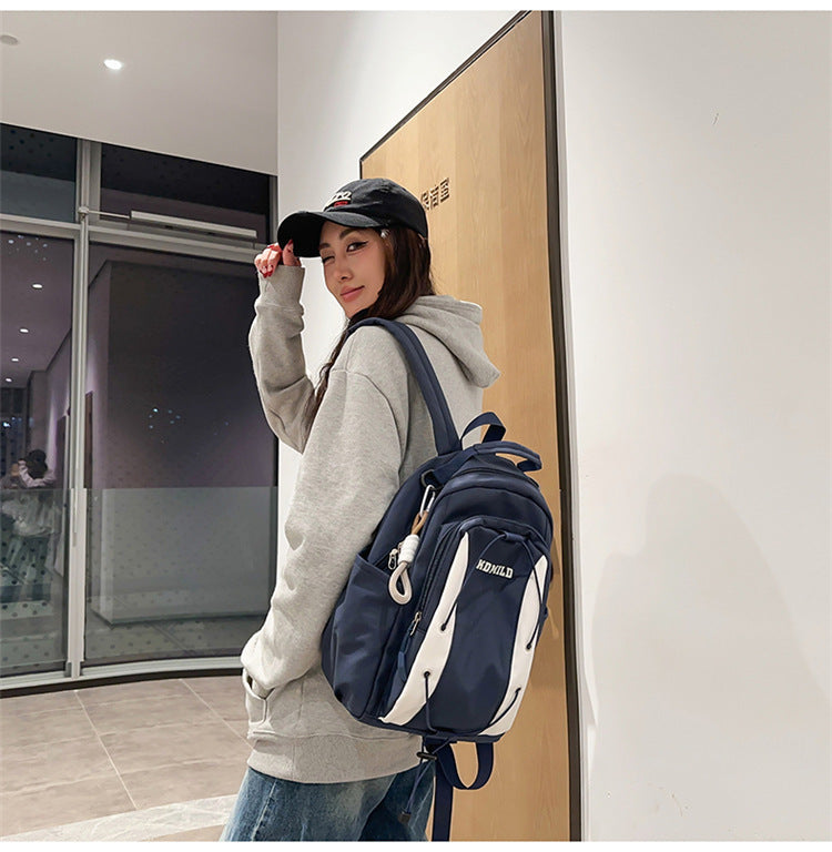 Minimalist Oxford Cloth Backpack – Unisex Campus & Travel Bag