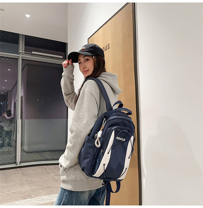 Minimalist Oxford Cloth Backpack – Unisex Campus & Travel Bag