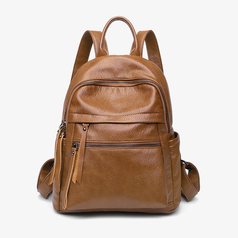 Women's Soft PU Leather Backpack – Korean Bubble Pattern Style