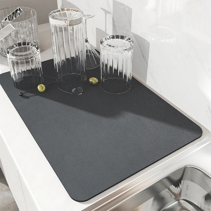 Coffee Bar Mat – Super Absorbent PU Leather Countertop Drying Mat for Kitchen