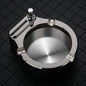 Metal Ashtray with Built-In Permanent Match Lighter – 10,000 Strike Reusable Flint