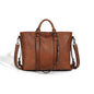 Women's Soft PU Leather Shoulder Tote Bag – Large Capacity Square Purse for Daily Use