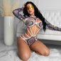 Women's Print Drawstring One-Piece Swimsuit | Fashion Bikini