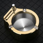 Metal Ashtray with Built-In Permanent Match Lighter – 10,000 Strike Reusable Flint