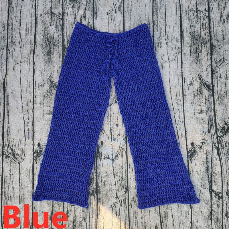 Crochet Bikini Cover-Up Set with Pants
