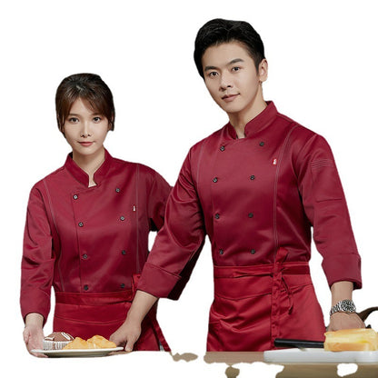 Men's Long Sleeve Chef Coat – Cotton Kitchen & Baking Jacket | 4 Colors