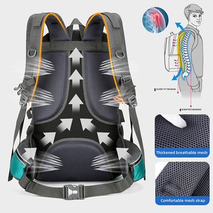 50L Fishing & Hiking Backpack – Large Capacity Outdoor Pack for Camping, Trekking & Travel