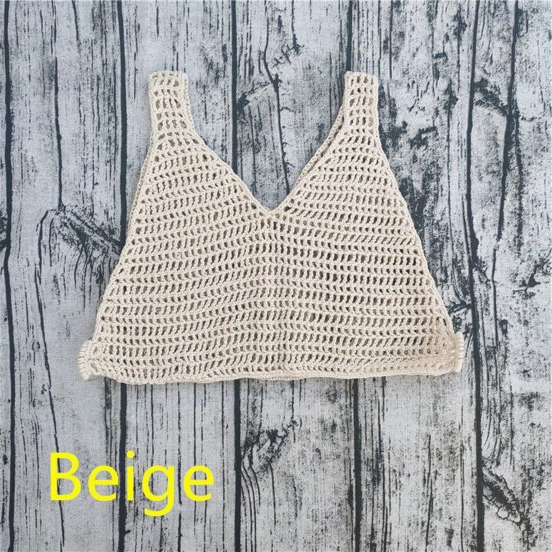 Crochet Bikini Cover-Up Set with Pants