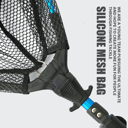 Aluminum Alloy Folding Fishing Net – Retractable Triangle Landing Net for Lure Fishing