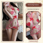 Sexy Open-Crotch Lingerie Jumpsuit Set – Low-Cut, Game Wear Style, One Size