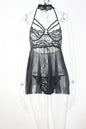 Lace Strap Nightdress Lingerie – See-Through Mini Dress, S–XXL