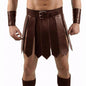 Men's Medieval Warrior Wrap Skirt – PU Leather Samurai & Roman Cosplay Costume