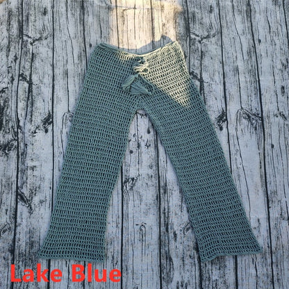 Crochet Bikini Cover-Up Set with Pants