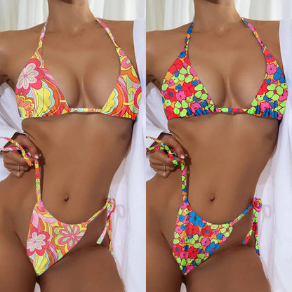 Floral Drawstring Bikini Set — 3 Print Styles, S–L