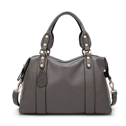 Women's Pebbled Satchel Handbag – Vegan-Friendly Imitation Leather Shoulder Bag with Crossbody Strap