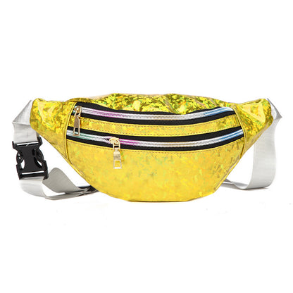 Sequin Holographic Shoulder Bag – Women’s PU Leather Dumpling Crossbody Purse