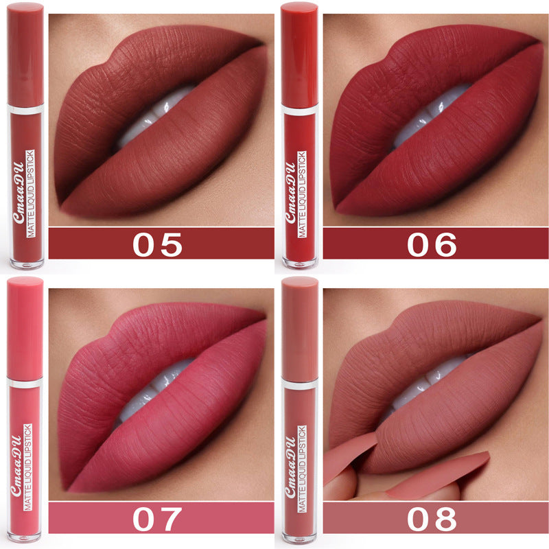 Waterproof Matte Lipstick Set — 10 Pieces, Non-Transfer