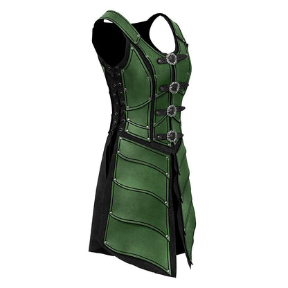 Medieval Leather Armor Elf Warrior Costume – Renaissance Cosplay Outfit for Adults