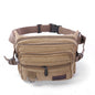 Canvas Fanny Pack – 4-Zipper Pocket Waist Bag for Men & Women