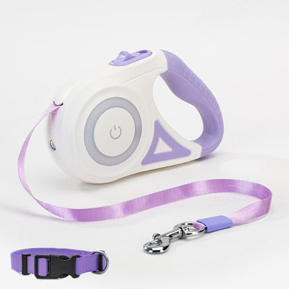 Retractable Dog Leash with Light — 10 ft & 16 ft, 3 Colors