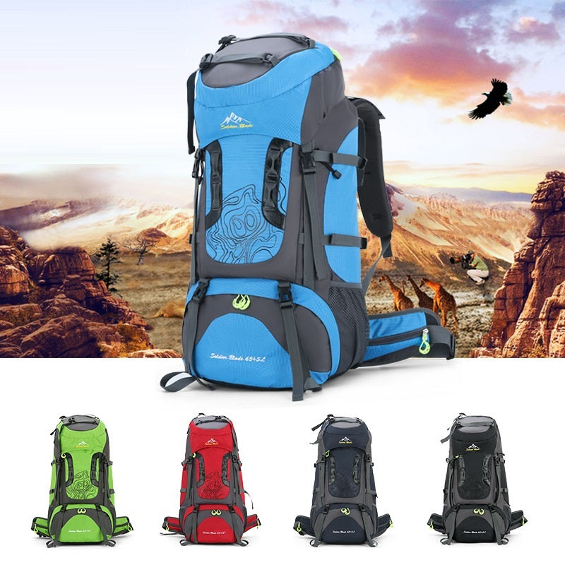 56–75L Waterproof Hiking Backpack – Large Capacity Camping & Mountaineering Pack