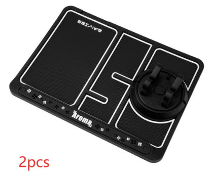 Non-Slip Car Phone Pad 4-in-1 Car Parking Number Card Anti-Slip Mat Auto Phone Holder Sticky Anti Slide Dash Phone Mount