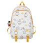 Cute Cartoon Print Large Capacity Backpack for Women & Girls