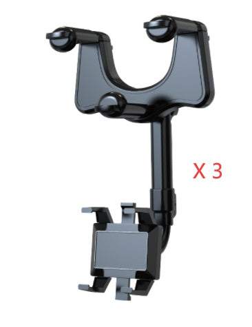 360° Rearview Mirror Phone Holder for Car – Universal Rotatable Mount