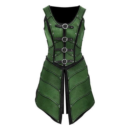 Medieval Leather Armor Elf Warrior Costume – Renaissance Cosplay Outfit for Adults