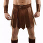 Men's Medieval Warrior Wrap Skirt – PU Leather Samurai & Roman Cosplay Costume