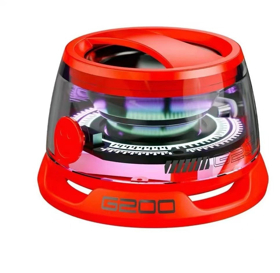 Portable Bluetooth Speaker with RGB Lighting – Magnetic Mini Speaker with Phone Stand, 7-Hour Battery
