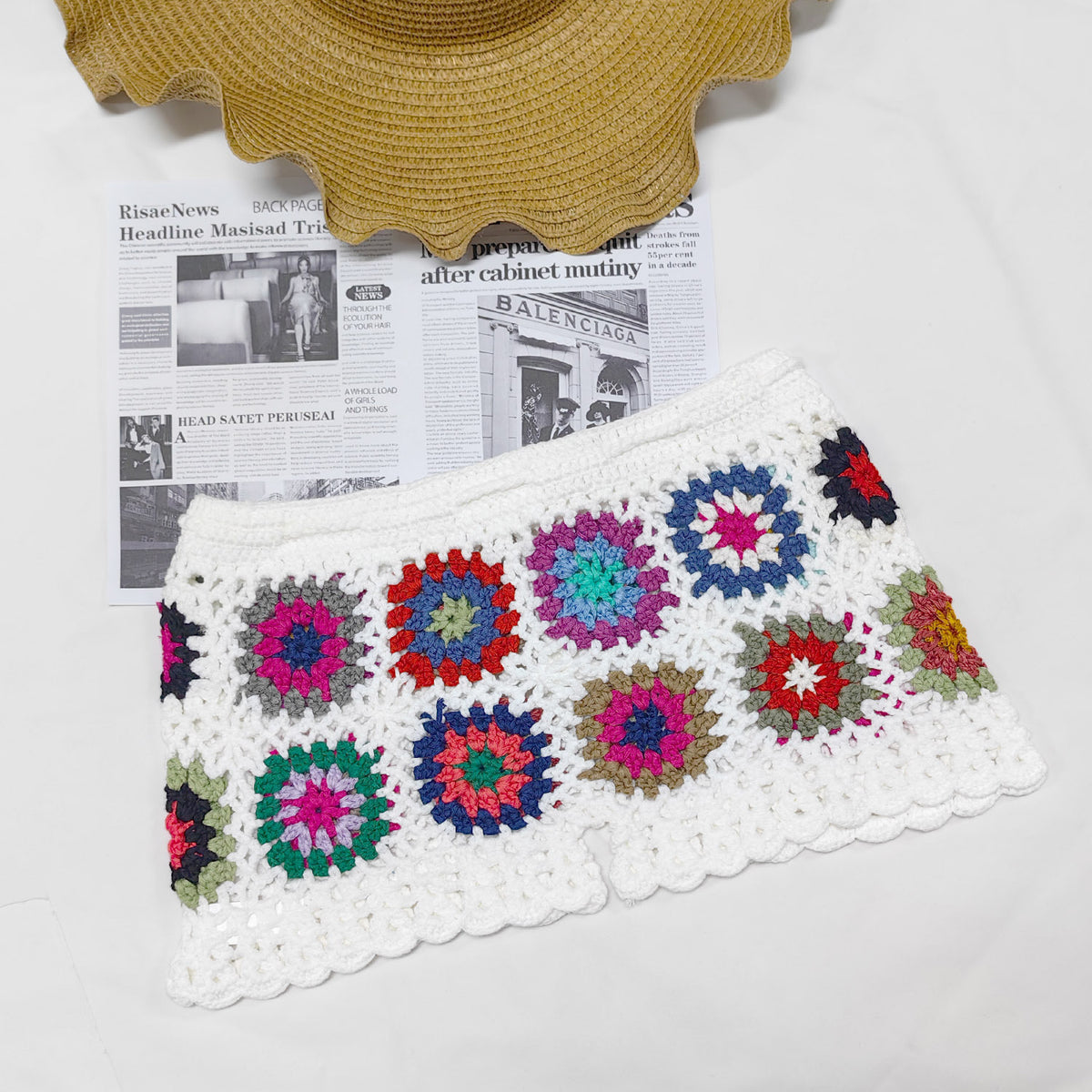Super Cute Women's Crocheted Stitching Beach Shorts Bikini Cover-Up