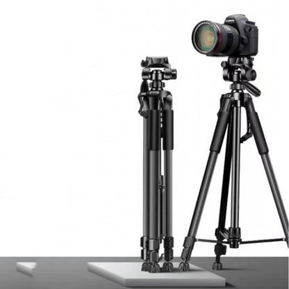 Portable Camera Tripod – 3D Pan-Tilt Head, Aluminum, 4.4–11 lb Capacity, Carrying Bag