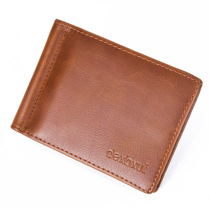 Men’s Slim Minimalist Wallet – Vintage Style Bifold PU Leather Card Holder