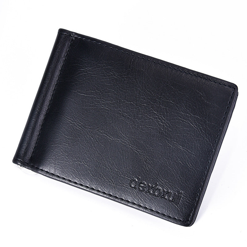 Men’s Slim Minimalist Wallet – Vintage Style Bifold PU Leather Card Holder