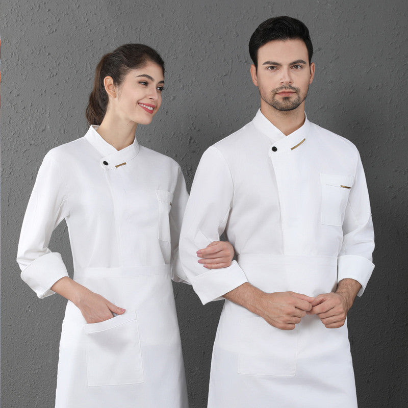 Men's & Women's Long-Sleeve Chef Coat – Restaurant & Catering Kitchen Uniform