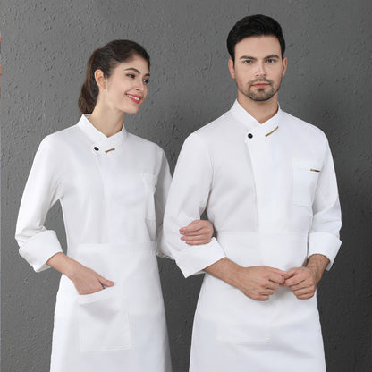 Men's & Women's Long-Sleeve Chef Coat – Restaurant & Catering Kitchen Uniform