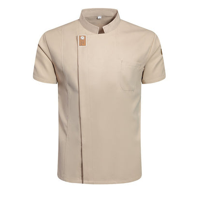 Short Sleeve Chef Jacket – Breathable Summer Kitchen & Bakery Uniform for Men