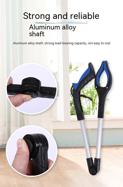 Foldable Grabber Reacher Tool with Magnetic Tip – Aluminum Alloy Pick-Up Claw for Trash, Litter & More