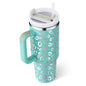 40 Oz Tumbler With Handle Straw Insulated, Stainless Steel Spill Proof Vacuum Coffee Cup Tumbler With Lid Tapered Mug Gifts Suitable For Car Gym Office Travel