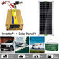 220W Inverter 100W Solar Panel Kit USB Battery Charger