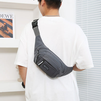 Men's Waterproof Nylon Waist Bag – Crossbody Fanny Pack, 4 Colors