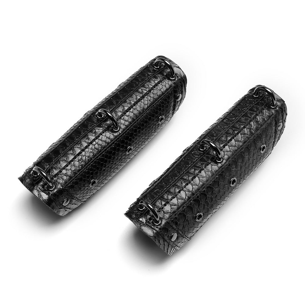 Punk PU Leather Wristband Arm Sleeve – Cosplay & Nightclub Bracelet Accessory