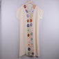 Hook Flower Stitching Irregular Slit Sun Protection Beach V-neck Dress