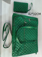 Quilted Lunch Tote Bag for Women – 2-in-1 Insulated Crossbody with Matching Wallet